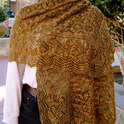 Mrs. Montague's Wide Bordered Lace Wrap