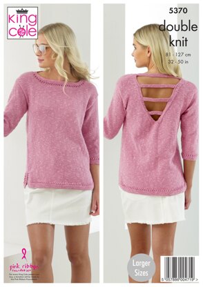 Ladies Tops in King Cole Cotton Top DK - 5370 - Downloadable PDF