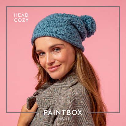 Head Cozy - Free Hat Knitting Pattern for Women in Paintbox Yarns Wool Blend Worsted - Downloadable PDF