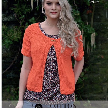 Short Sleeved Cardigan in DY Choice Cotton Aran - DYP230 - Downloadable PDF