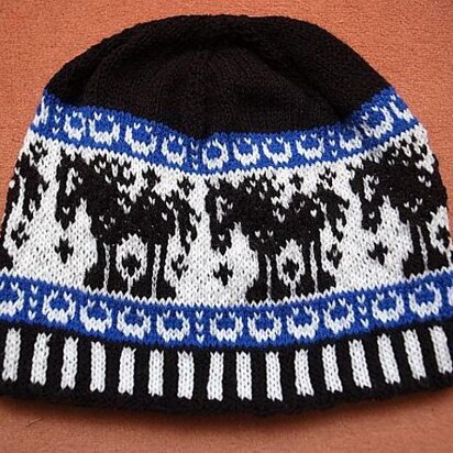 Mr. Blacky the horse beanie - knitting pattern