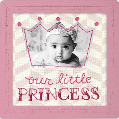 Dimensions Printed Embroidery Kit: Crewel: Little Princess - 12.7 x 12.7cm