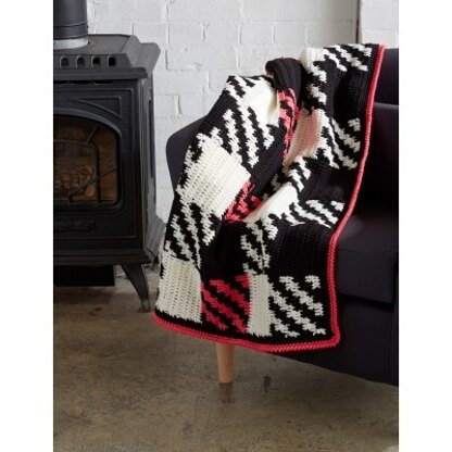 Check Please Blanket in Bernat Super Value