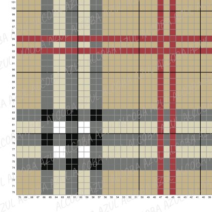 C2C CROCHET PATTERN Burberry Graph Blanket Plaid Home Decor Afghan Fashion Throw
