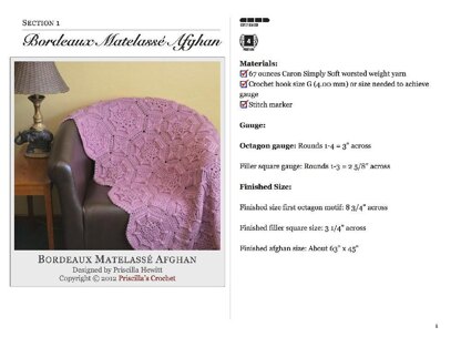 Bordeaux Matelassé Afghan