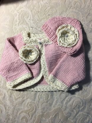 Elly Baby Cardigan in Rowan Baby Merino Silk DK