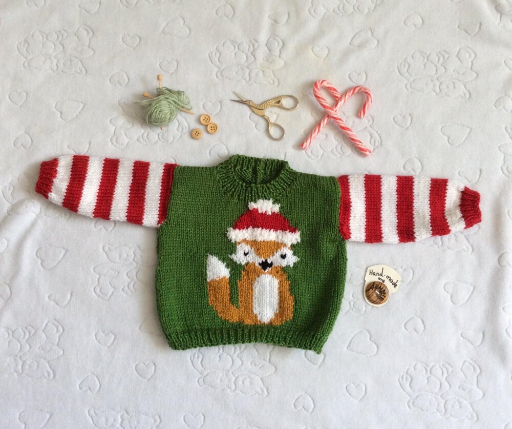 Foxy Christmas Jumper Knitting pattern by Hennie LoveCrafts