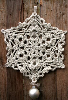 Rustic and Jeweled Winter Snowflake