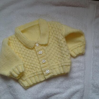 Lemon Cardigan and Beanie hat set