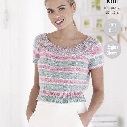 Ladies' Tops in King Cole Cottonsoft Crush DK - 4772 - Downloadable PDF