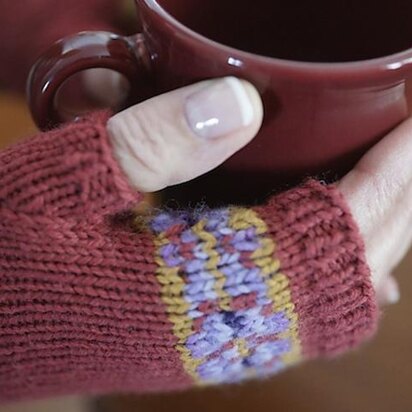 Colour Winter Bright Fingerless Mitts
