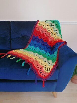 Rainbow chevron blanket