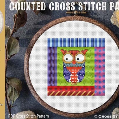 Crazy Patch Owl 01