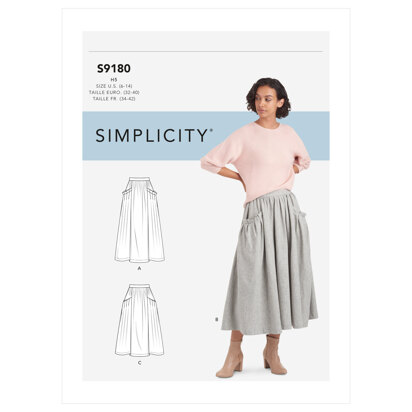 Simplicity Misses' Skirts S9180 - Sewing Pattern