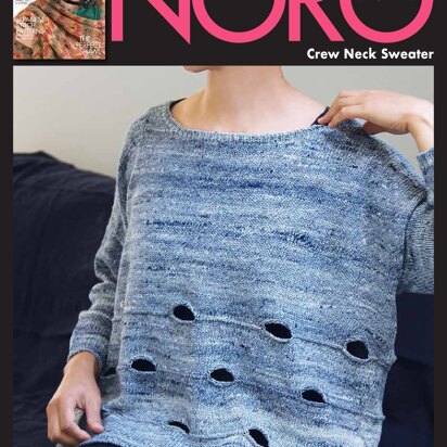 Crew Neck Sweater in Noro Kumo - 14872 - Downloadable PDF