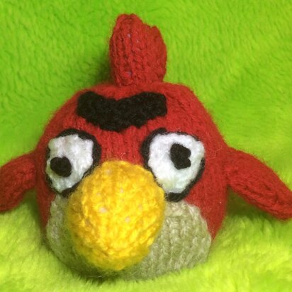 Red Angry Bird - knitting pattern