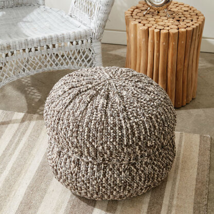 Wheel Spokes Crochet Pouf in Bernat Maker Home Dec - BRC0520-001627M - Downloadable PDF