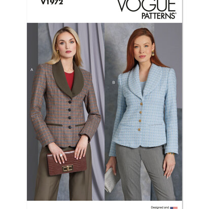 Vogue Sewing Misses' Jacket V1972 - Sewing Pattern