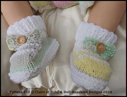 Pattern E51 16-23” dolls/newborn/0-3m baby