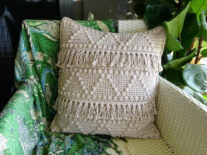 Crochet Cushion Cover Boho Zig Zag