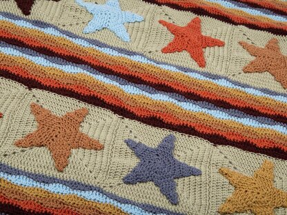 Starfish in the waves blanket and cushion set