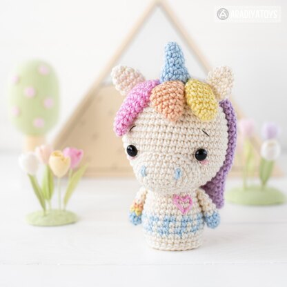 Mini Amigurumi Crochet Pattern Toys Set Unicorn Knight Dragon Horse Crochet Animal Pattern Mini Kingdom by AradiyaToys (Olka Novytska) Tutorial PDF File DIY