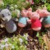 Three Little Pigs and the Big Bad Wolf Straw, Stick and Brick Houses Amigurumi