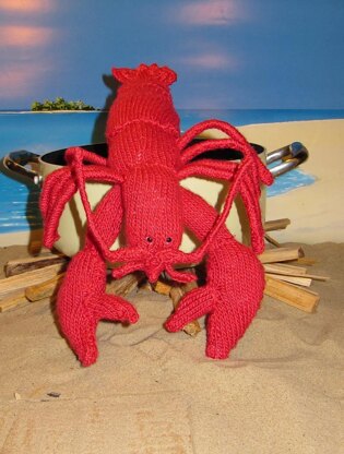 Lottie Lobster  Crustacean Toy knitting pattern