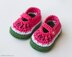 Watermelon Baby Booties
