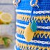 Crochet lemon & leaf keychain / bag charm
