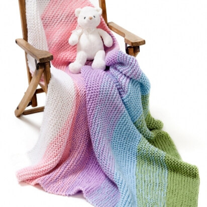 Cuddle Up Log Cabin Baby Blanket PDF Knitting Pattern