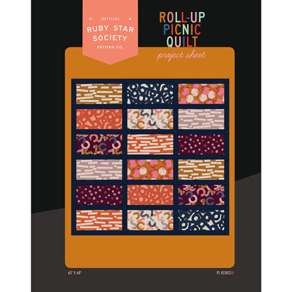 Moda Fabrics Roll-up Picnic Quilt - Downloadable PDF