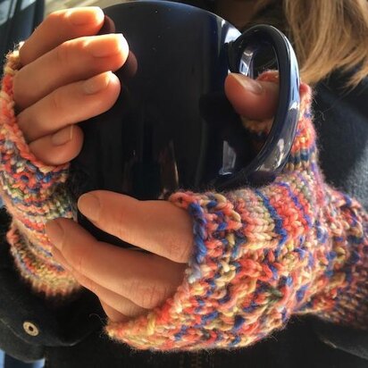 Spring Tips Fingerless Mittens