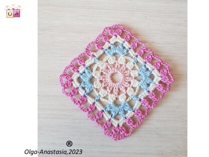 Bright crochet square