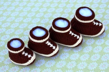 Football Baby Booties