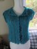 Turquoise Vintage Crochet Lace Blouse