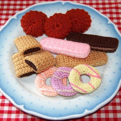 Knitting & Crochet Pattern for a Selection of Biscuits / Cookies - Fake Fun Food