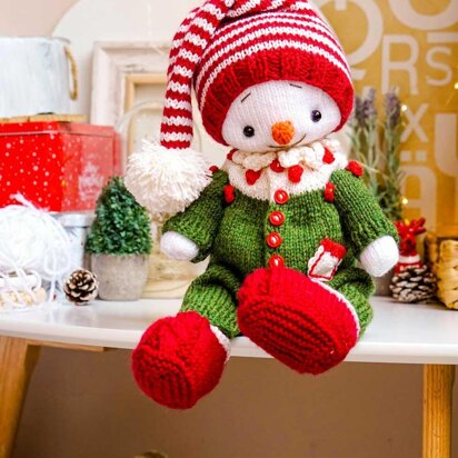 Knitting Pattern Doll Clothes - Outfit Christmas Pajama