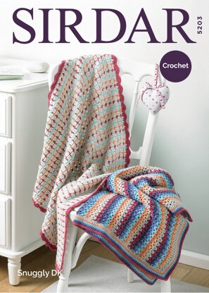 Blankets in Sirdar Snuggly DK - 5203 - Downloadable PDF