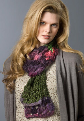Spectrum Scarf in Red Heart Boutique Magical - LW2587 - Downloadable PDF