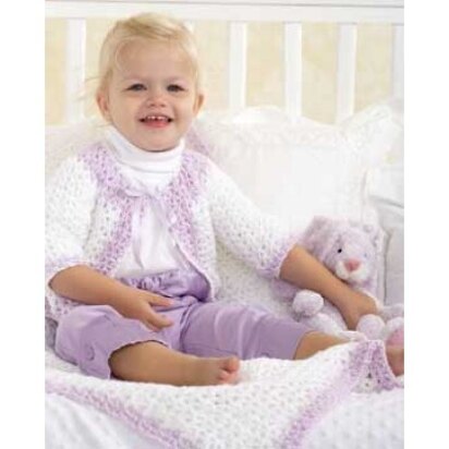 Baby Jacket and Blanket in Bernat Baby Coordinates Solids - knitting pattern