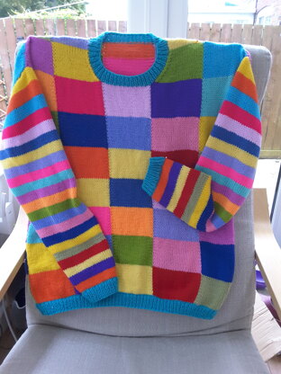 Multi colour sweater for my Granddaughter