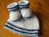 Baby Blue Booties and Hat