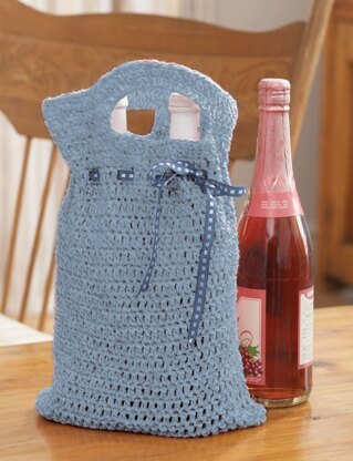 Reusable Gift Bag in Bernat Handicrafter Cotton Solids