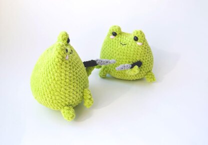 Plush meme knife frog