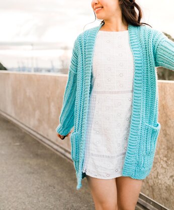 Ribbed Pocket Cardigan