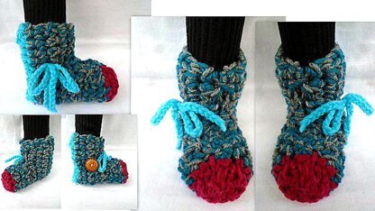 859 Turquoise Tall Slippers