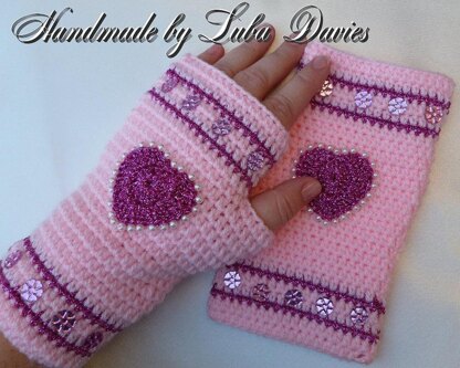 TO MY LOVE fingerless mittens