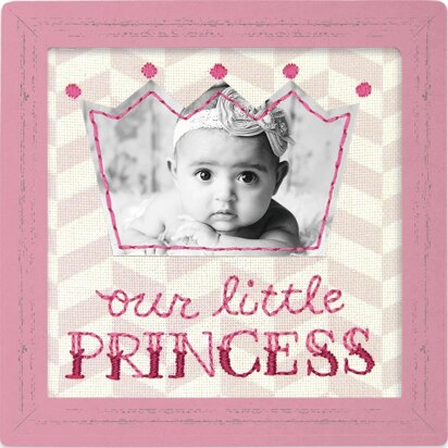 Dimensions Printed Embroidery Kit: Crewel: Little Princess - 12.7 x 12.7cm