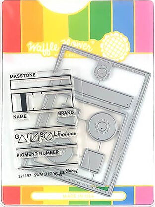 Waffle Flower Crafts Waffle Flower Stamp & Die Set - Swatch Tag